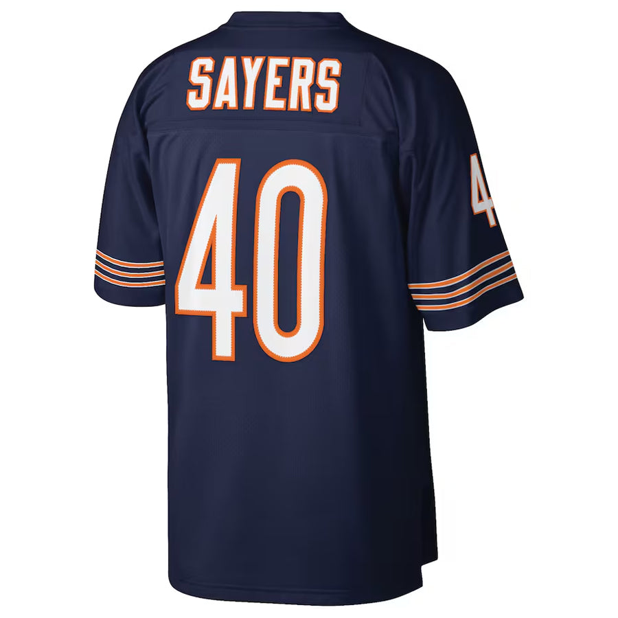 Custom #40 Navy CHI Football Shirt Top