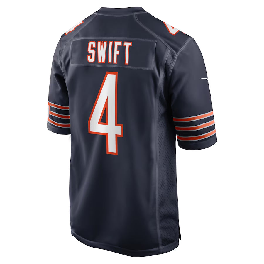 Custom #4 Navy CHI Football Shirt Top