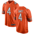 Custom #4 Orange CHI Football Shirt Top