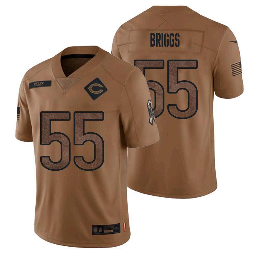 Custom #55 Brown CHI Football Shirt Top