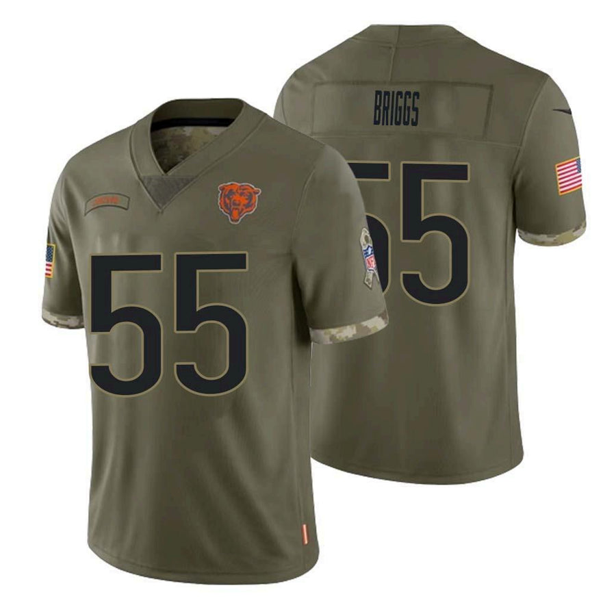 Custom #55 Olive CHI Football Shirt Top