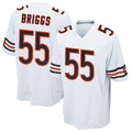 Custom #55 White CHI Football Shirt Top