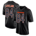 Custom #84 Carbon Black CHI Football Shirt Top