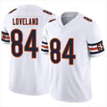 Custom #84 White CHI Football Shirt Top