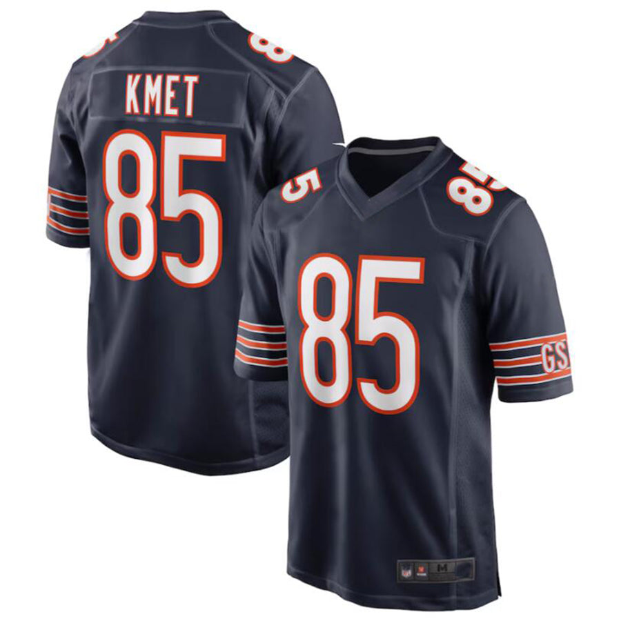 Custom #85 Navy CHI Football Shirt Top