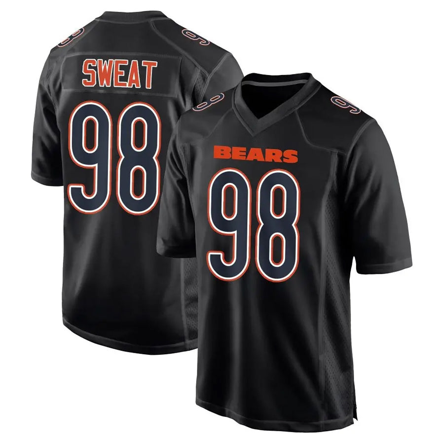 Custom #98 Black CHI Football Shirt Top