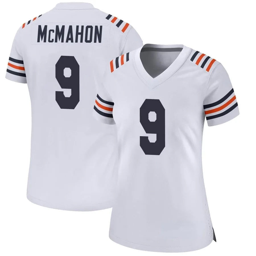 Custom #9 White CHI Football Shirt Top