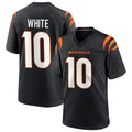 Custom #10 Black CIN Football Shirt Top
