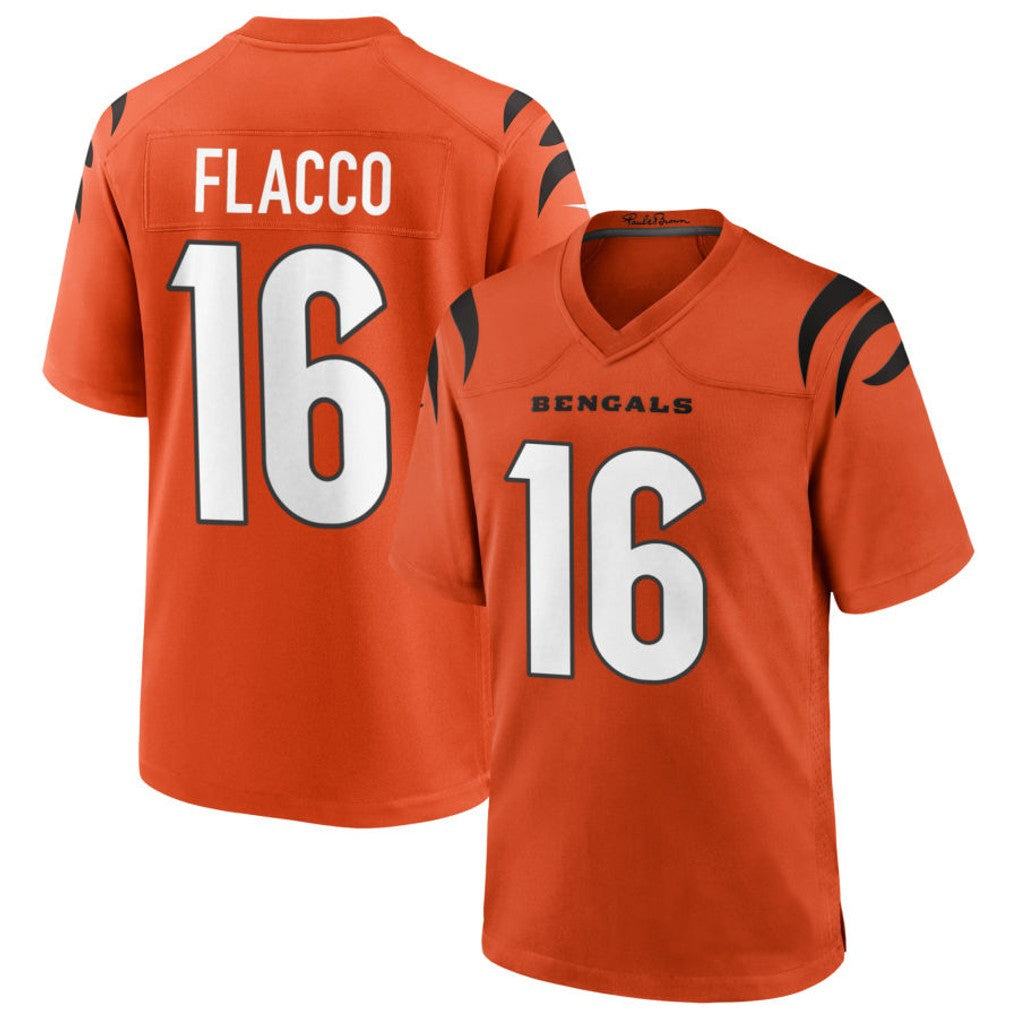 Custom #16 Orange CIN Football Shirt Top