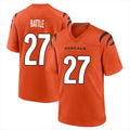 Custom #27 Orange CIN Football Shirt Top