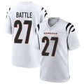 Custom #27 White CIN Football Shirt Top