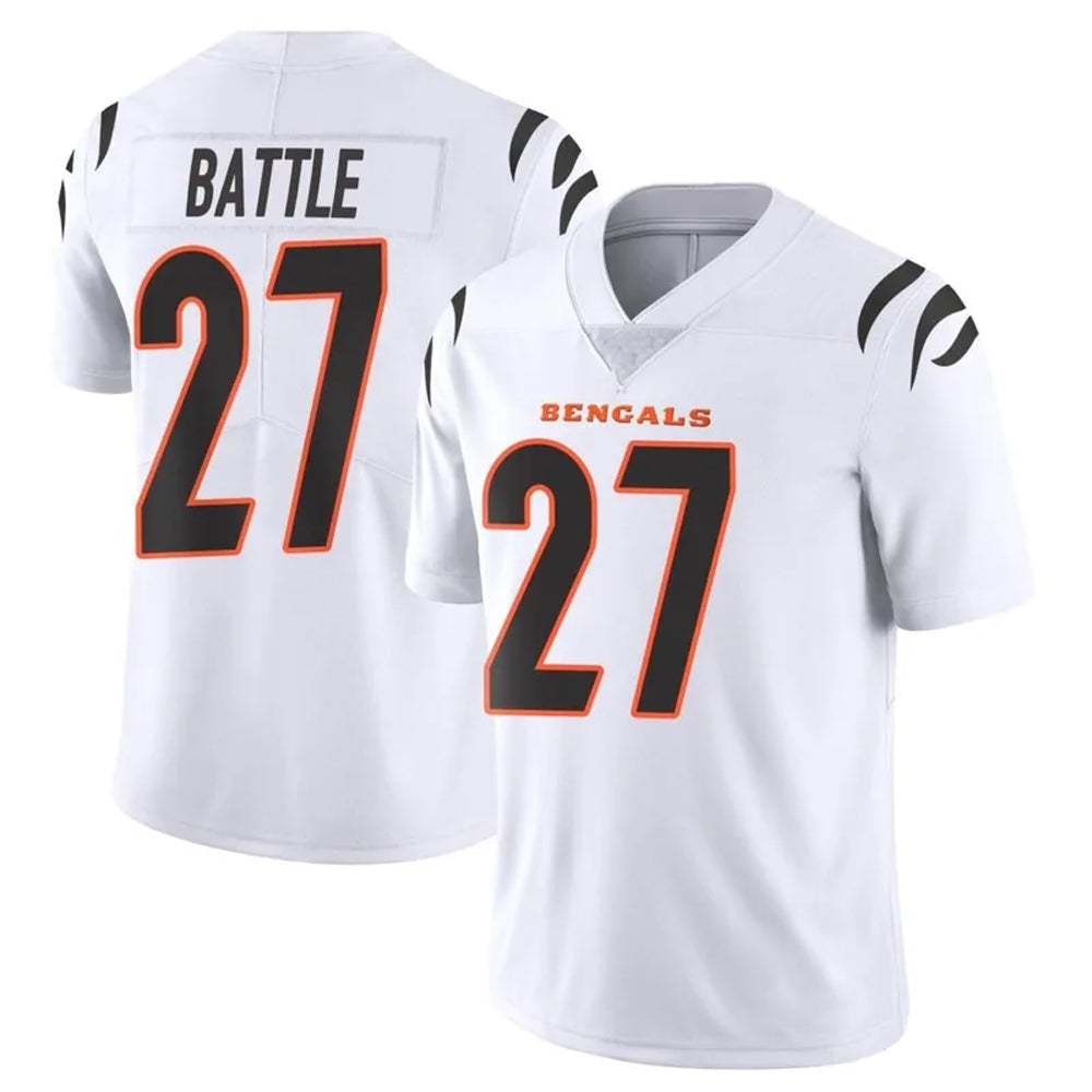 Custom #27 White CIN Football Shirt Top