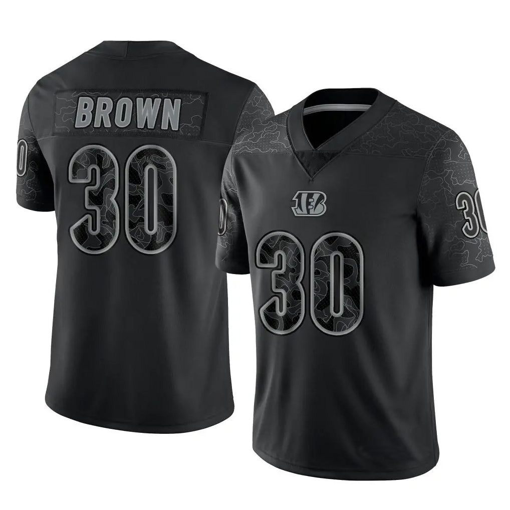 Custom #30 Black CIN Football Shirt Top