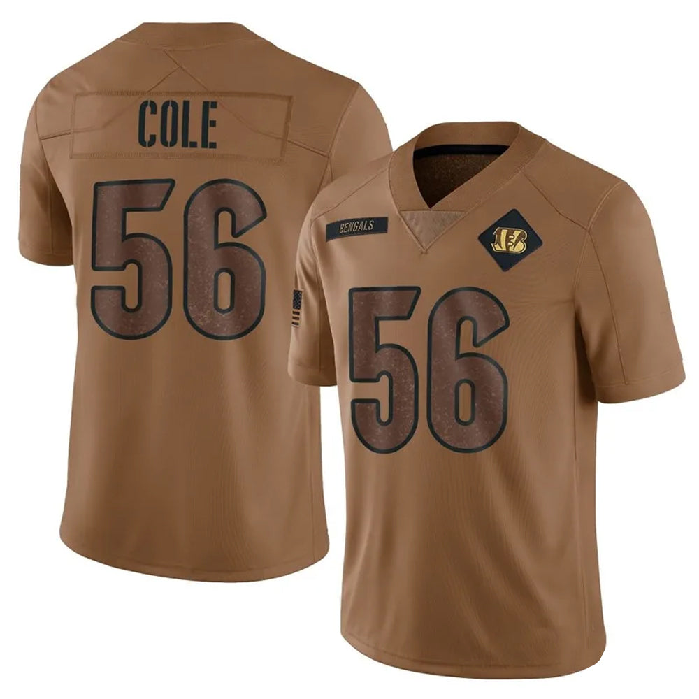 Custom #56 Brown CIN Football Shirt Top