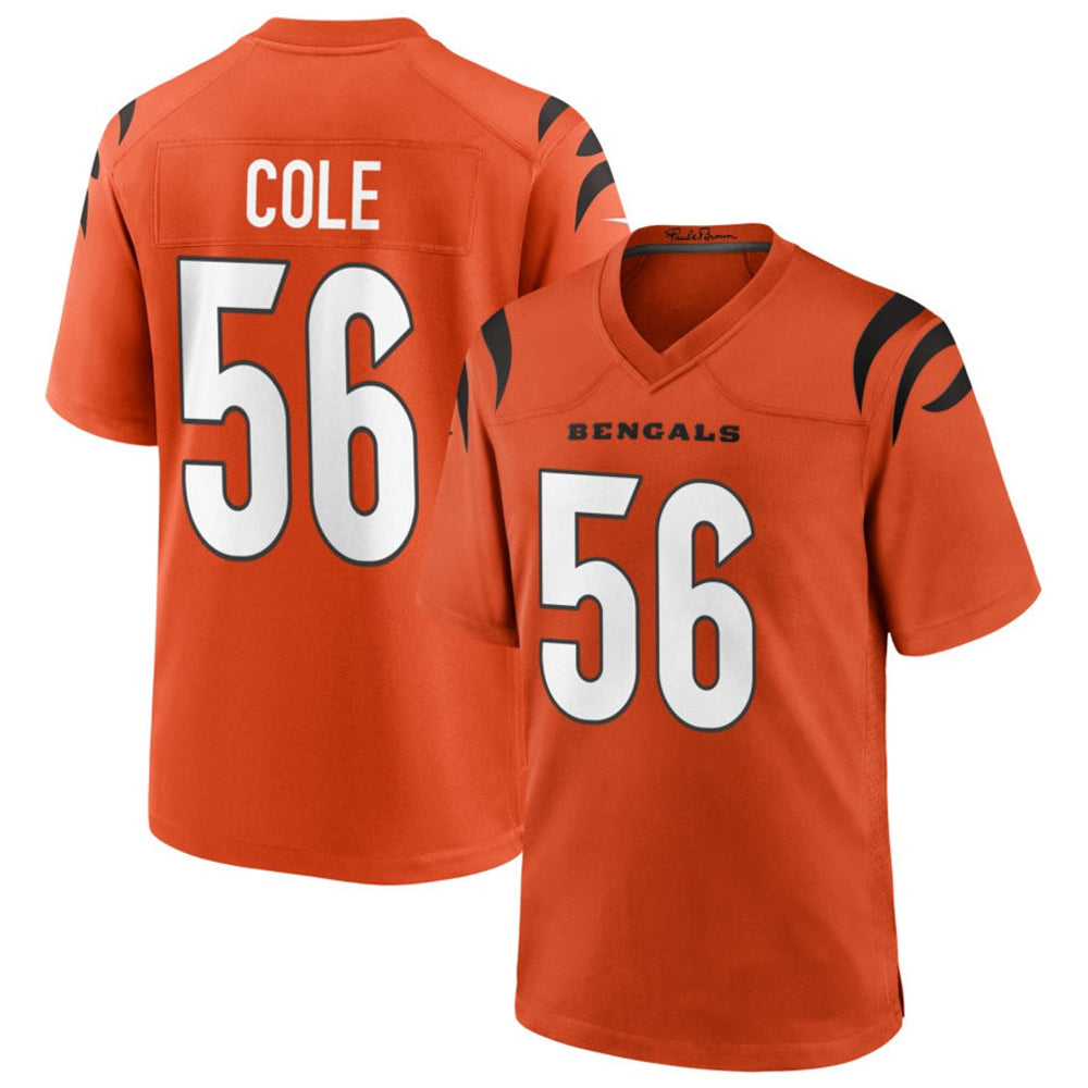 Custom #56 Orange CIN Football Shirt Top