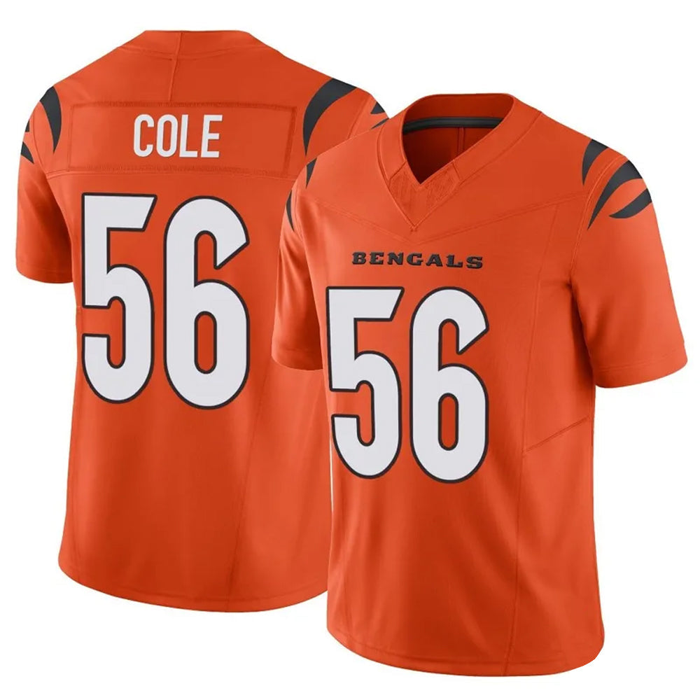 Custom #56 Orange CIN Football Shirt Top