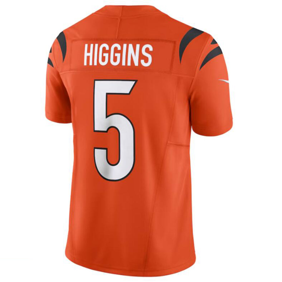 Custom #5 Orange CIN Football Shirt Top
