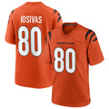 Custom #80 Orange CIN Football Shirt Top