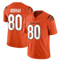 Custom #80 Orange CIN Football Shirt Top