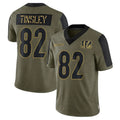 Custom #82 Olive CIN Football Shirt Top