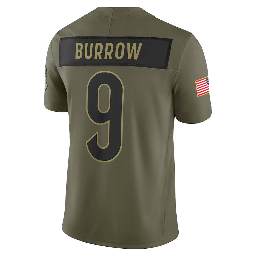 Custom #9 Olive CIN Football Shirt Top
