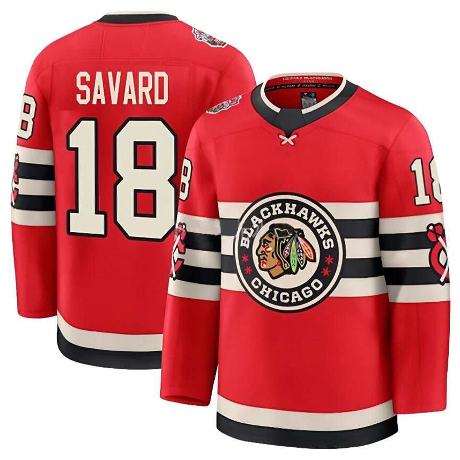 Custom #18 Red CHI Hockey Shirt Top
