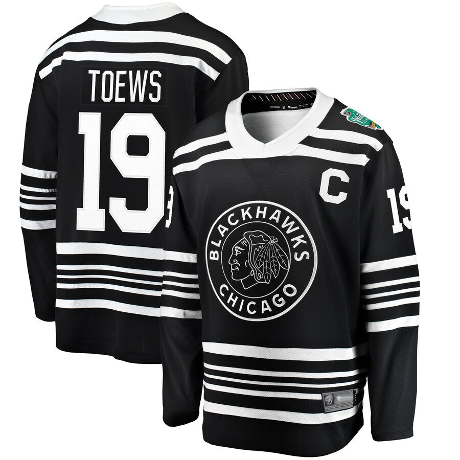 Custom #19 Black CHI Hockey Shirt Top