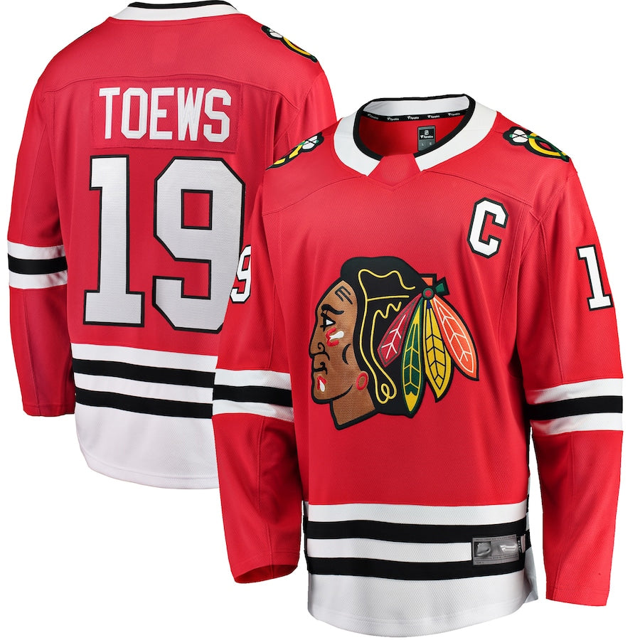 Custom #19 Red CHI Hockey Shirt Top