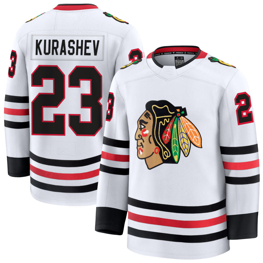 Custom #23 White CHI Hockey Shirt Top
