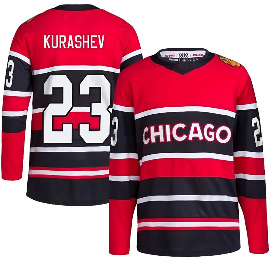 Custom #23 Red CHI Hockey Shirt Top