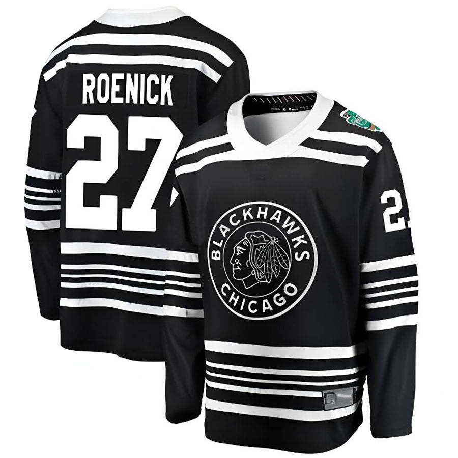 Custom #27 Black CHI Hockey Shirt Top