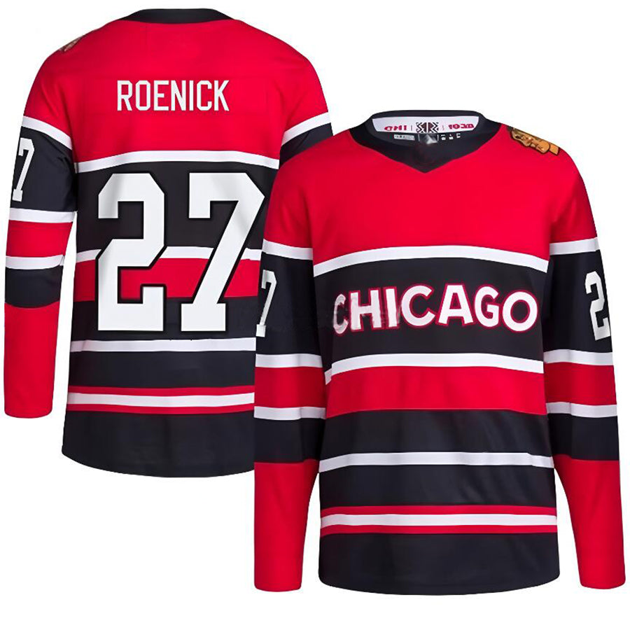 Custom #27 Red CHI Hockey Shirt Top