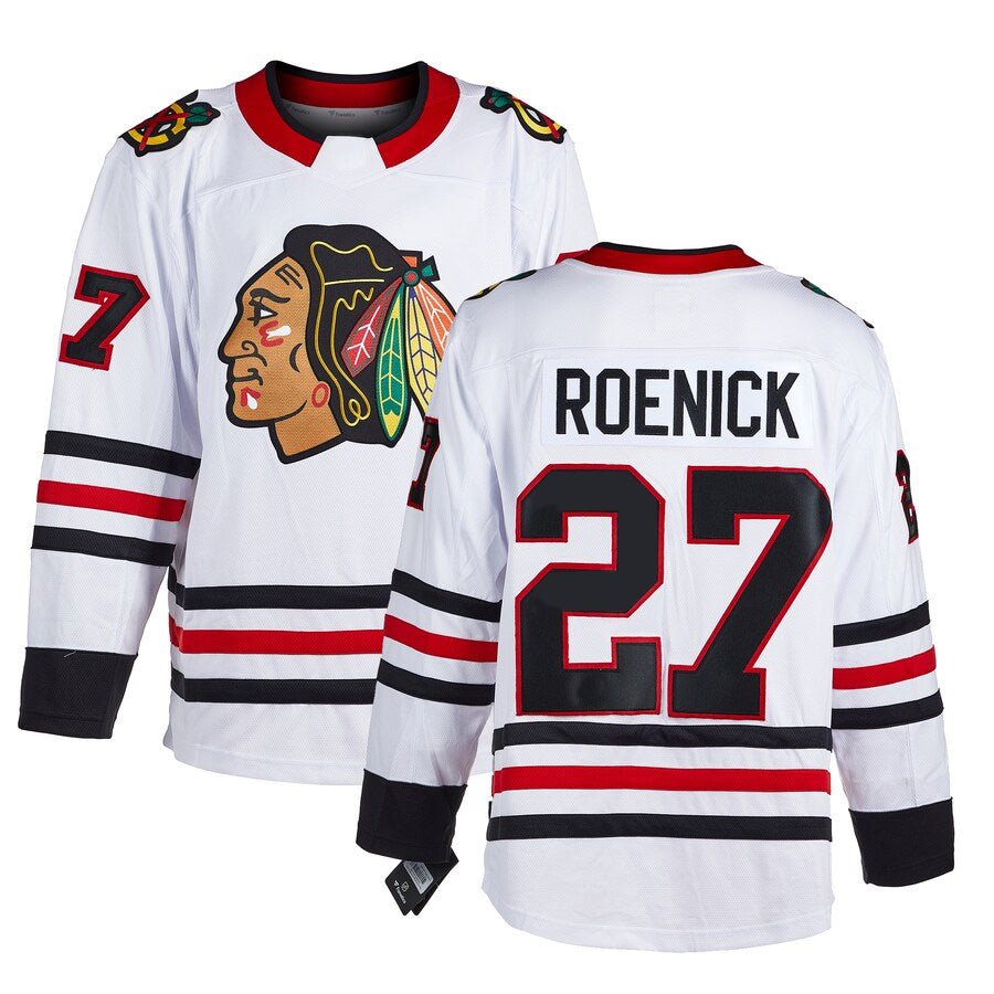 Custom #27 White CHI Hockey Shirt Top