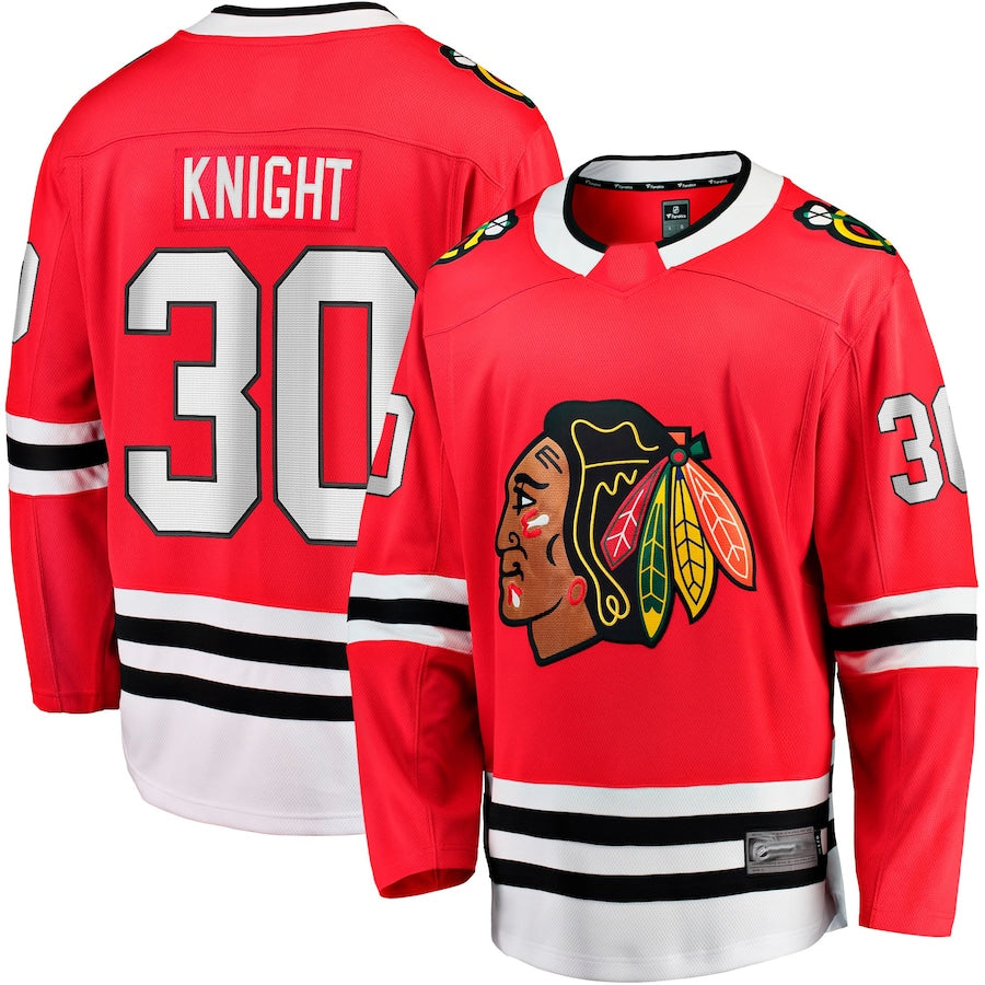 Custom #30 Red CHI Hockey Shirt Top