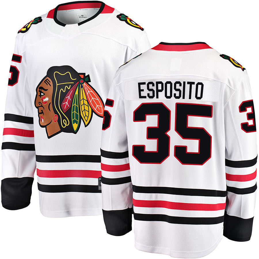 Custom #35 White CHI Hockey Shirt Top