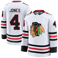 Custom #4 White CHI Hockey Shirt Top