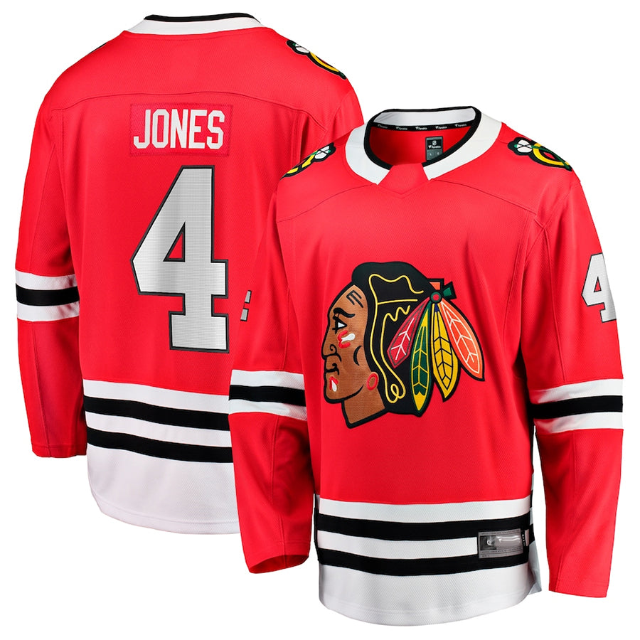 Custom #4 Red CHI Hockey Shirt Top