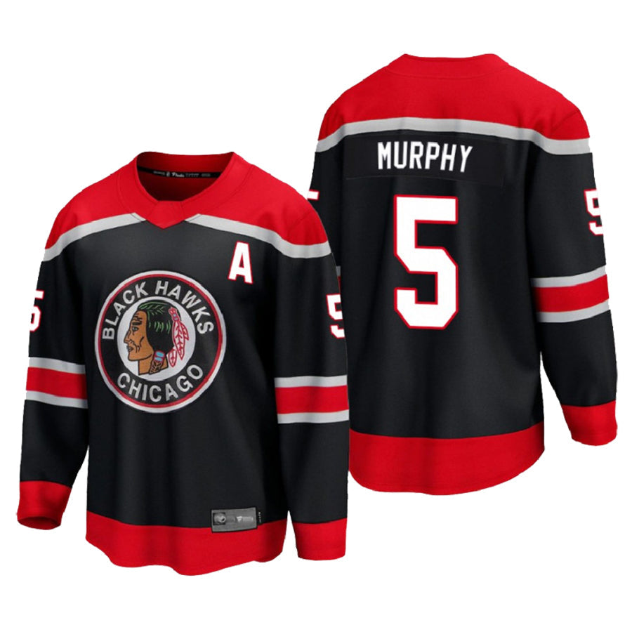 Custom #5 Black CHI Hockey Shirt Top