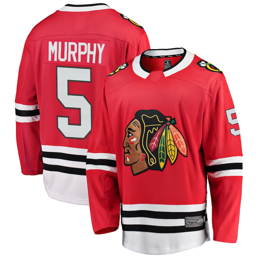 Custom #5 Red CHI Hockey Shirt Top