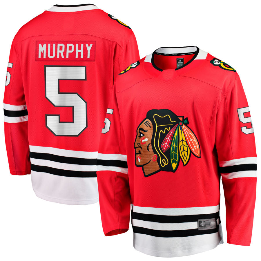 Custom #5 Red CHI Hockey Shirt Top