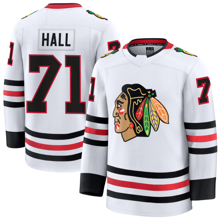 Custom #71 White CHI Hockey Shirt Top