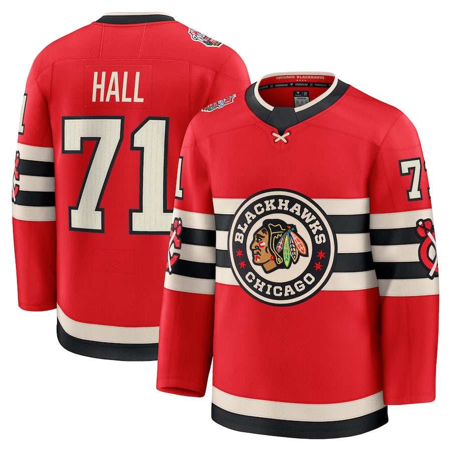 Custom #71 Red CHI Hockey Shirt Top