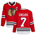 Custom #7 Red CHI Hockey Shirt Top