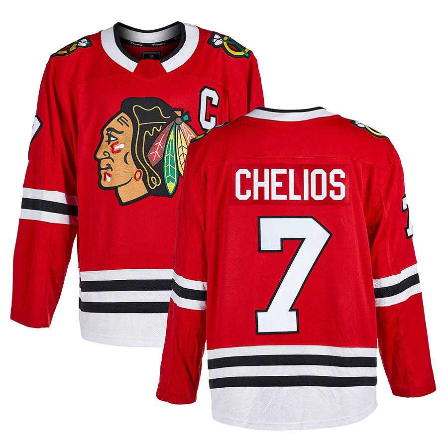 Custom #7 Red CHI Hockey Shirt Top
