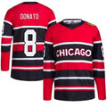 Custom #8 Red CHI Hockey Shirt Top