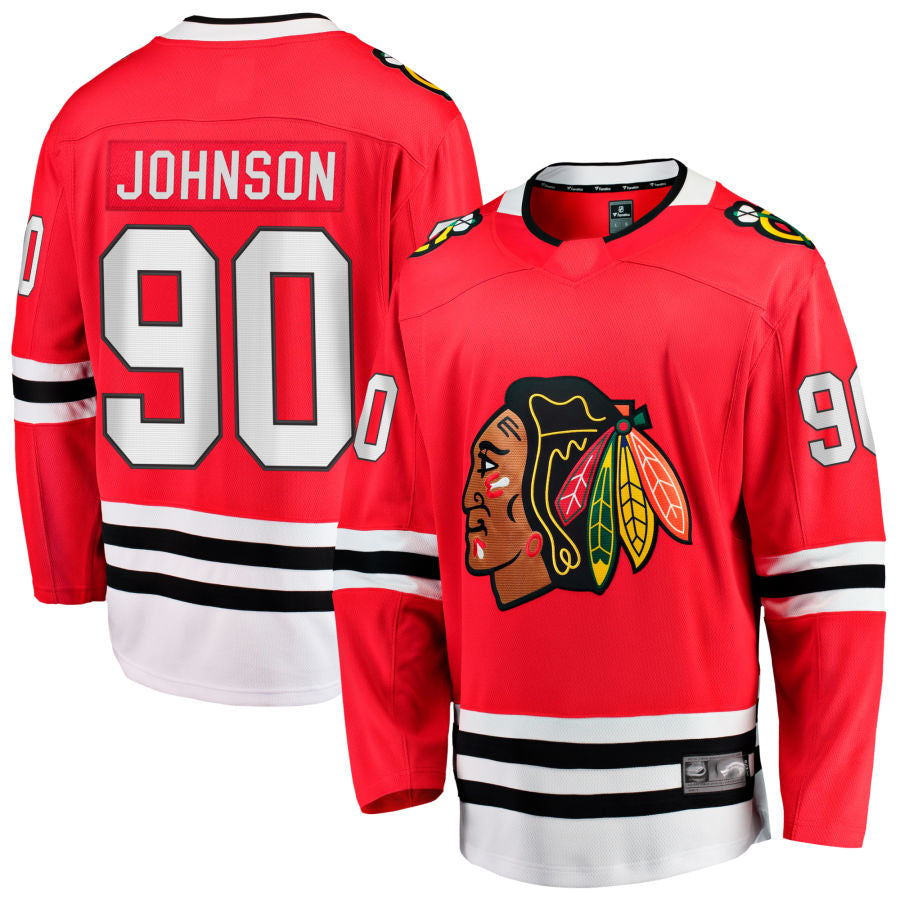 Custom #90 Red CHI Hockey Shirt Top