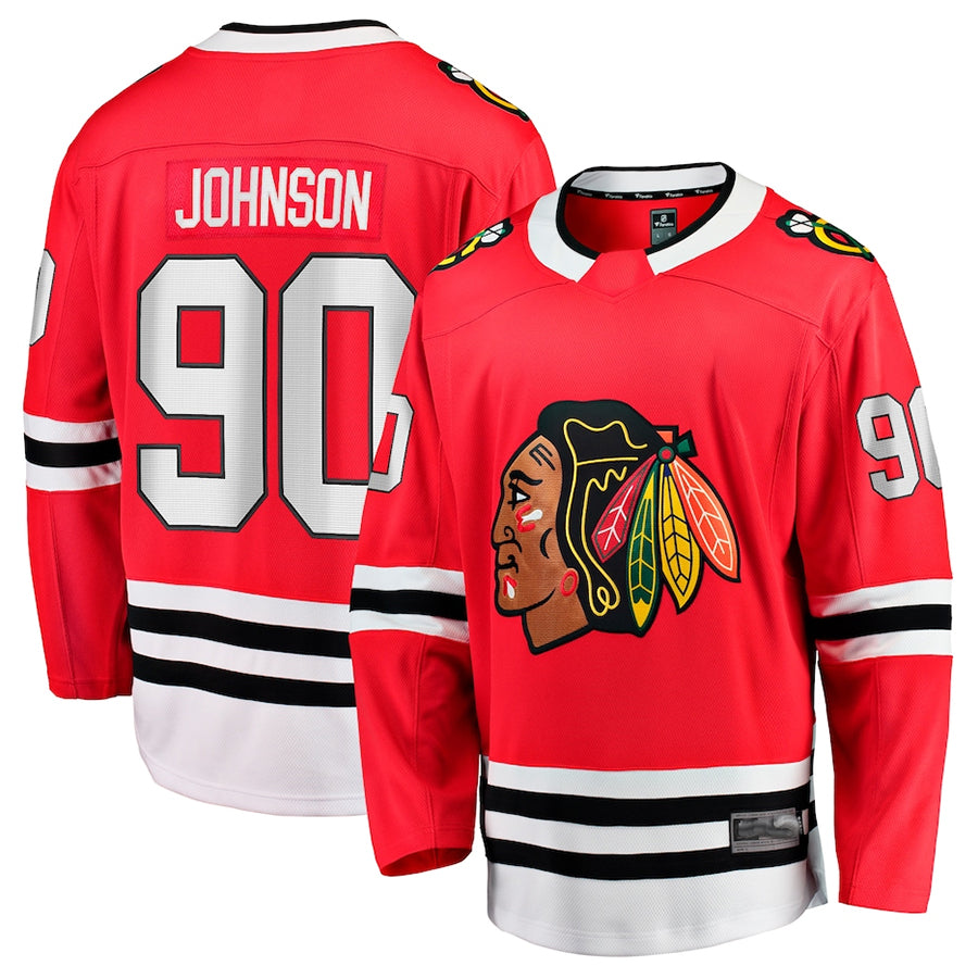 Custom #90 Red CHI Hockey Shirt Top