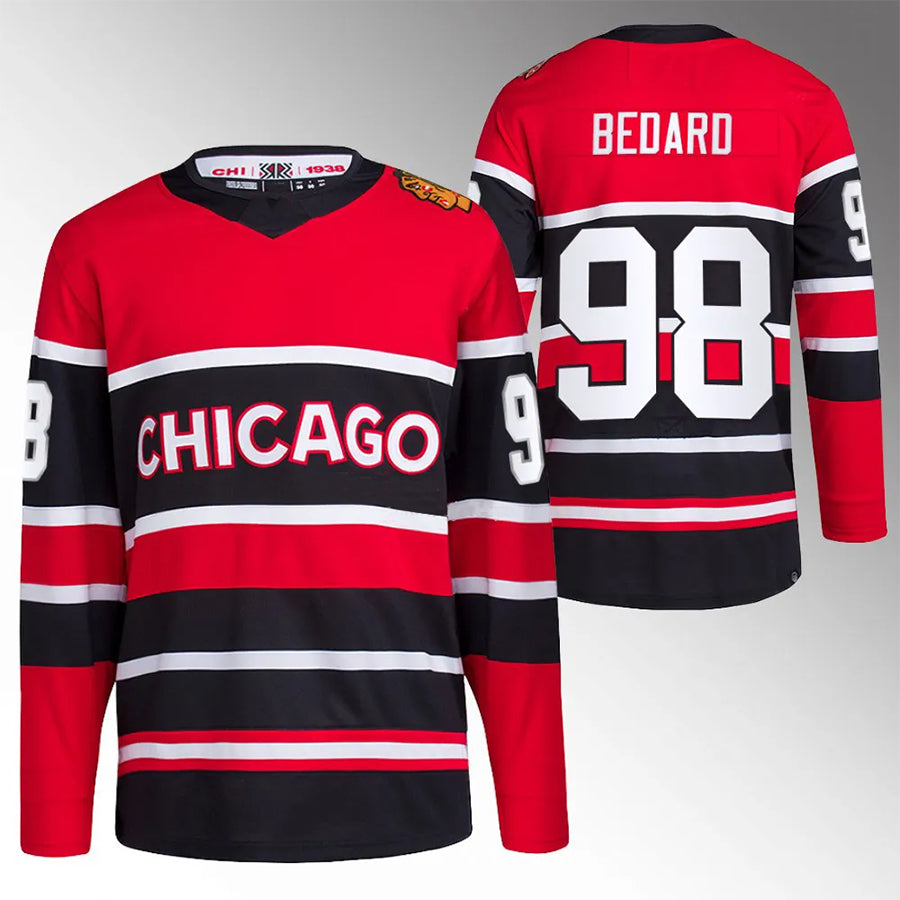 Custom #98 Retro CHI Hockey Shirt Top