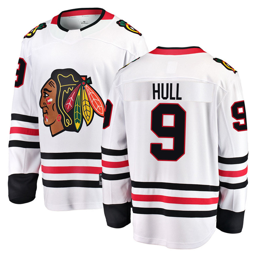 Custom #9 White CHI Hockey Shirt Top