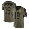 Custom #19 Olive CLE Football Shirt Top